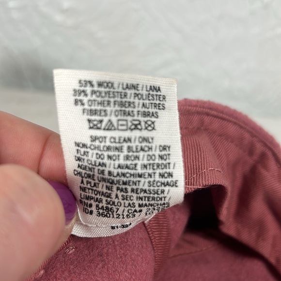 PINK Victoria Secret Wool Blend Mauve Soft Pink Ball Cap Cinch Back PINK Logo - Picture 10 of 12